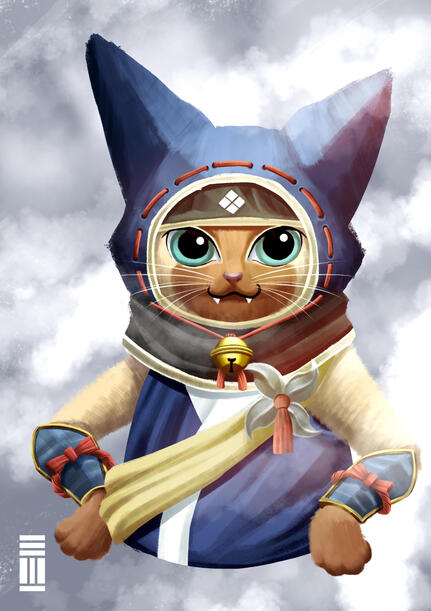 MH Rise Palico Fan Art