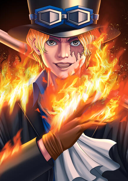 Sabo the Flame Emperor - One Piece Fan Art